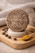 Coffee & Turmeric Body Scrub Bar — exfoliating glow boosting handmade scrub bar made in the UK
