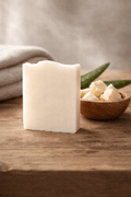 Pure Aloe handmade natural soap bar, fragrance free with aloe butter, by SOAPHERA
