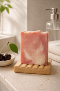 Black Cherry natural soap bar by SOAPHERA, handmade in the UK with Shea Butter and Almond Oil for dry and sensitive skin