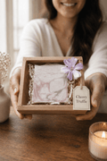 Cherry Truffle Gift Soap by SOAPHERA, a special edition 130g handmade natural soap bar blending Black Cherry, Chocolate and Strawberry fragrances, wrapped in kraft paper
